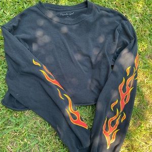 cropped flame long sleeve